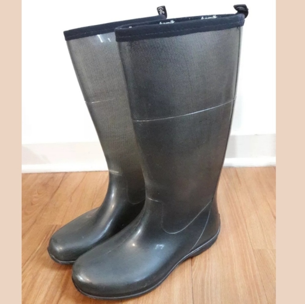 Kamik Black Tall Waterproof Rain/Snow Boots Size 8 - Picture 2 of 8
